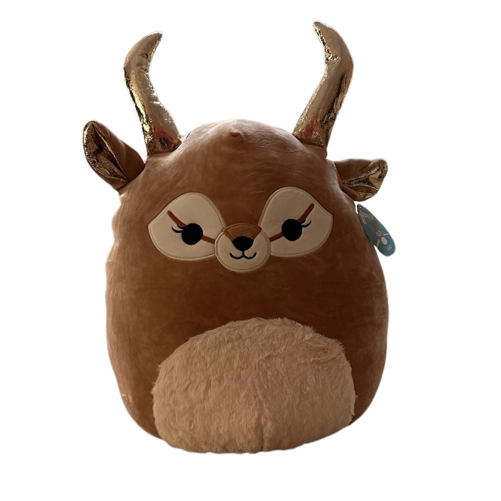 Squishmallows Original 16-Inch Kieli Tan Antelope with Cream Belly